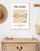 plakaty PLAKAT z psem, PIES, Picasso, ilustracja, wystawowy 2