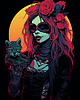 plakaty Portret Czarownicy - Plakat - Druk - Czarownica, Wiedźma, Halloween #6 1