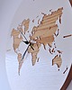 zegary Zegar z litego drewna z mapą świata, WORLD 4