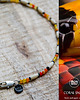 chokery coral snake . naszyjnik z kości i agatu 3