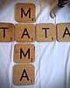 napisy dekoracyjne i tabliczki Litery scrabble, z drewna, drewniana krzyżówka 2