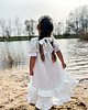 sukienki dla dziewczynki Sukienka muślinowa White Elegant 3