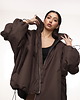 kurtki damskie Kurtka typu bomber oversize praline 2