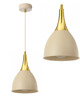 lampy wiszące Lampa Wisząca Beżowo Złota do salonu jadalni Metalowa LED 3