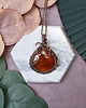 wisiory Miedziany wisiorek wire wrapping z karneolem #451 1