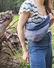 saszetka nerka Nerka "Haru" niebieska bawełniana z ekoskórą 1