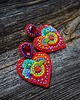 kolczyki soutache Kolekcja Frida - kolczyki kolorowe serca 3