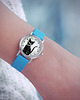 zegarki damskie Zegarek  mały - Czarny kot - silikonowy, niebieski 1
