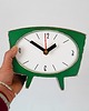 zegary Cichy zegar drewniany zielony 3