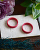 biżuteria różna Tunele do uszu 10-100mm / pastelowy czerwony / plugi, tunele siodłowe 2