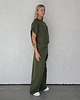 komplety damskie Chiara oversizowy komplet bezrękawnik i spodnie wide leg Khaki 1