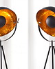 lampy do pokoju dziecka Lampa stojąca Studio czarna złoty środek 140cm 3