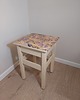 stołki Drewniany taboret stołek w pastelowych kolorach art deco 2