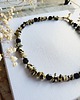 chokery Naszyjnik choker,  Jaspis Dalmatyńczyk z onyksem. 1