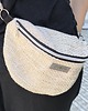 saszetka nerka Beżowa nerka  pleciony materiał boho na ramię 1
