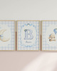obrazy i plakaty do pokoju dziecięcego Zestaw 3 plakatów dla dziewczynki -BŁĘKIT 3