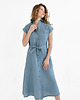 sukienki midi damskie Lniana Sukienka MARIGOLD dusty blue 3