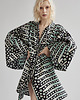 sukienki mini damskie Kimono miętowo-czarne Wildness Glow 2