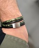 biżuteria męska Bransoletka SKÓRZANA MILITARY DUO SATIN STEEL 2