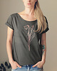 t-shirt damskie Konwalia rose gold Szara czeko Krótki Oversize 1