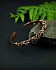 bransoletki wire wrapping Miedziana bransoleta cuff z turmalinem i onyksem 4