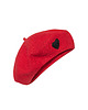 czapki damskie Beret serce -  Czerwony 2