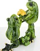 figurki i rzeźby Dekoracja - para zielonych żabek 11x11x4,5 cm RANE z kwiatami PROPOSTA 3