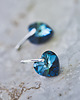 kolczyki swarovski Kolczyki turkusowe serca kryształki Swarovskiego 2