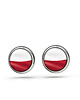 kolczyki szklane Kolczyki sztyfty - Polska flaga - mini 1