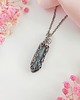 wisiory Naszyjnik Larvikit stal chirurgiczna wisiorek handmade wirewrapping 3