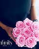 dodatki - różne Jasnoróżowe wieczne róże biały duży flower box 2