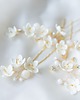 Ślubne ozdoby do włosów ELDERFLOWER złote kokówki  ślubne z delikatnymi kwiatami 2