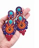 kolczyki soutache "Indyjska bajka'' kolorowe kolczyki sutasz 3