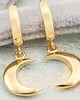 kolczyki srebrne Kolczyki półksiężyc księżyc hoop złote 2