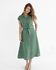 sukienki midi damskie Lniana Sukienka MARIGOLD eucalyptus green 6