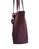 torby na ramię Duża shopper bag z frędzlami burgundowa, skóra naturalna 4
