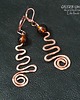 kolczyki wire wrapping Kolczyki czysto miedziane. Kute spirale 9