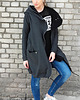bluza z kapturem damska Oversize bluza czarna asymetryczna ogromny kaptur 7