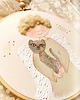 Chrzest - inne Aniołek z kotem, ręcznie malowany obrazek na pamiątkę dla dziecka 3
