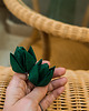 kolczyki - inne Wyraziste duże kolczyki origami TULIPANY premium butelkowa zieleń 2