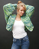 kardigany damskie Kolorowy krótki sweter kardigan  organic merino 4