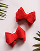 klipsy do butów Klipsy do butów Coquet - Kokardy 3D / Red Suede 2