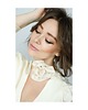 chokery Kremowy  choker z jedwabiu 1