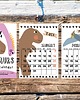 obrazy i plakaty do pokoju dziecięcego Kalendarz z dinozaurami na 2024 1