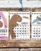obrazy i plakaty do pokoju dziecięcego Kalendarz z dinozaurami na 2024 1