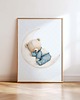 obrazy i plakaty do pokoju dziecięcego Plakat Na Ścianę Dla chłopca Niebieskie misie nr. 16 1