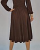 sukienki midi damskie Czekoladowa elegancka sukienka  midi draperia r 36-56 3
