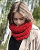 szale damskie Czerwony komin wełna 100% WOOLY tuba 1