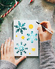 tapety i naklejki ścienne Szablon malarski // craft & scrapbooking // ŚNIEŻYNKI 2