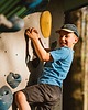 czapki dziecięce GEKON JUNIOR 6 panel - niebieska dziecięca czapka z żółtym daszkie 3